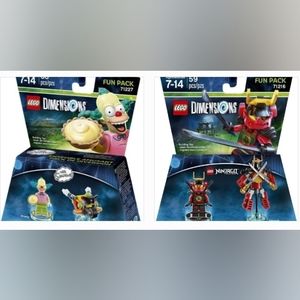 Combo LEGO Dimensions 71216 71227 Ninjago Nya Samurai Mech Ninja Krusty Simpsons